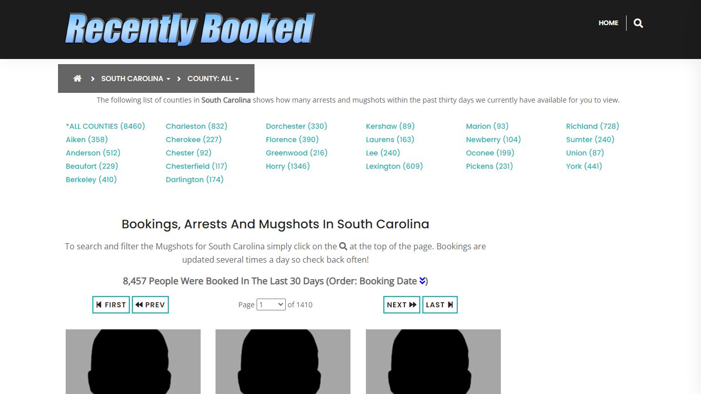 Recent bookings, Arrests, Mugshots in South Carolina - Recently Booked